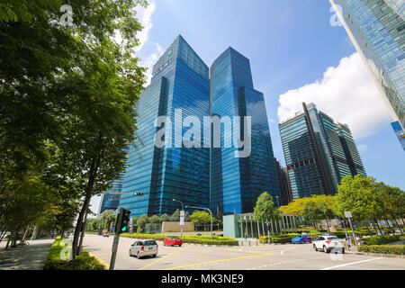 Marina Bay Financial Centre à Marina Bay, Singapour. Banque D'Images