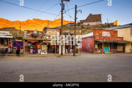 Gif shop à Oatman sur l'historique Route 66 Banque D'Images