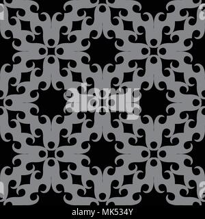 Seamless background antique spirale courbe ronde Cross Check Heart Frame, idéal pour décoration papier peint ou modèle de conception de cartes de vœux. Illustration de Vecteur