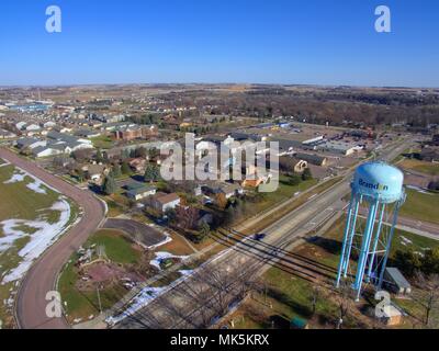 Brandon, le Dakota du Sud au printemps vu de dessus par Drone Banque D'Images