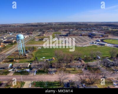 Brandon, le Dakota du Sud au printemps vu de dessus par Drone Banque D'Images