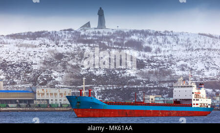 Mourmansk, Russie - le 30 mars 2014, vue sur monument Alyosha soldat, Mourmansk, Russie Banque D'Images