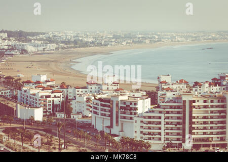 Antenne d'agadir vue panoramique à partir de la Kasbah Agadir Agadir (forteresse) au Maroc Banque D'Images