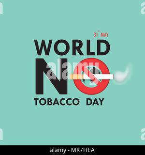 La Journée mondiale sans tabac contexte calligraphie design.Journée sans tabac du monde des éléments de conception typographique.31 Mai Journée mondiale sans tabac.Ne pas fumer Jour Awa Illustration de Vecteur