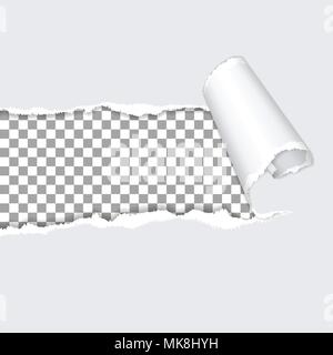 Trou déchiré sur papier Illustration de Vecteur