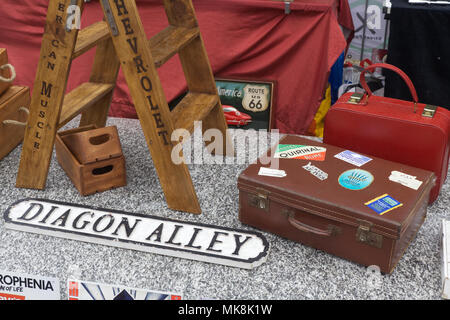 Vintage Car boot dans Londres Banque D'Images