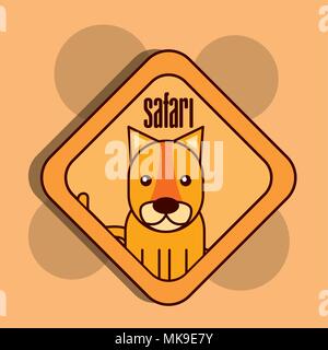 Animaux de safari cartoon Illustration de Vecteur
