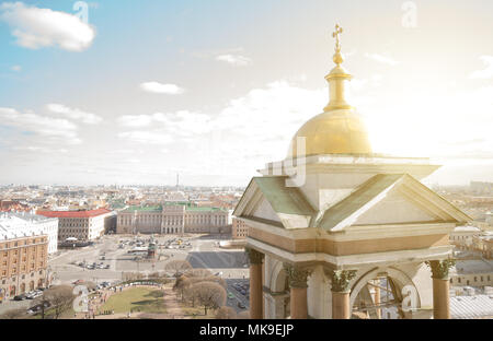 Vue depuis le toit de la Cathédrale Saint Isaac. Banque D'Images