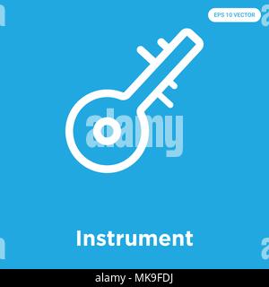 Icône vecteur instrument isolé sur fond bleu, signe et symbole Illustration de Vecteur