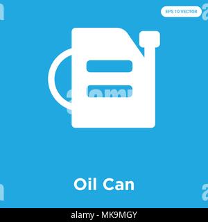 L'huile peut s'icône vecteur isolé sur fond bleu, signe et symbole Illustration de Vecteur