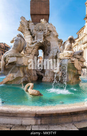 Fontaine à Piazza Navona, Rome. L'Italie. Banque D'Images