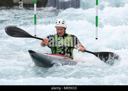 L'action dans l'un de l'Europe en Slalom ouvert à Auckland Banque D'Images