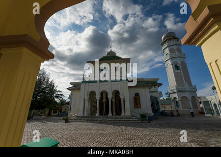 Mosquée Baiturrahim au district d'Aceh, Sumatra, Indonésie Banque D'Images