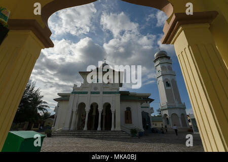 Mosquée Baiturrahim au district d'Aceh, Sumatra, Indonésie Banque D'Images