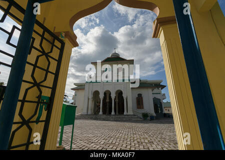 Mosquée Baiturrahim au district d'Aceh, Sumatra, Indonésie Banque D'Images