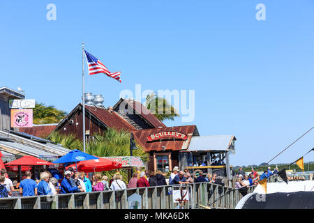 Sculleys et Johns Pass Village de Madeira Beach Banque D'Images