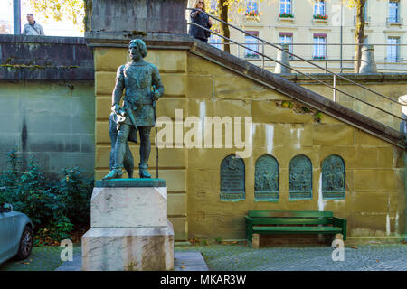 Berne, Suisse - le 17 octobre 2017 : Statue de Berthold V, Duc de Zahringen, fondateur de ville Banque D'Images