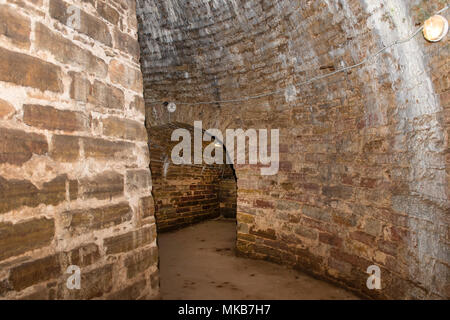 SHLISSELBURG, SAINT PETERSBURG, Russie - le 21 août 2017 : dans les sous-sols des casemates dans le secret house-prison dans la forteresse Oreshek. Médiévale russe Banque D'Images