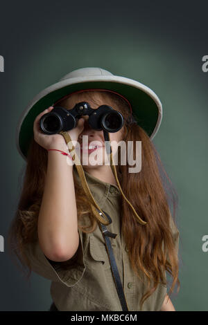 Fille en uniforme tropical Banque D'Images