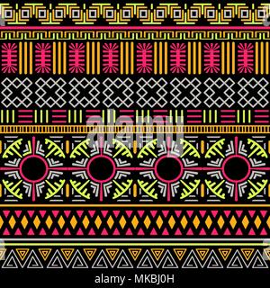 Ethnique Tribal modèle homogène. Ornement géométrique abstraite. Vector illustration. Parfait pour l'impression textile, tissu tissu design, papier d'emballage et en dessins de tissu Illustration de Vecteur