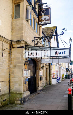 Cricklade est une petite ville des Cotswolds Wiltshire England UK Nord dans le White Hart Banque D'Images