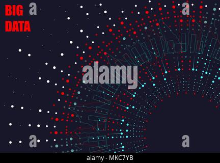 Résumé graphique de big data, conception d'illustration infographie. Illustration de Vecteur