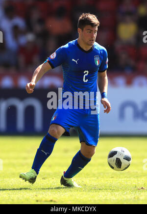 Italie U17's Alberto Barazzetta au cours de l'UEFA championnat U17, groupe une correspondance au stade de banques, Walsall. ASSOCIATION DE PRESSE Photo. Photo date : lundi 7 mai 2018. Voir l'ACTIVITÉ DE SOCCER U17 histoire de l'Angleterre. Crédit photo doit se lire : Mike Egerton/PA Wire. RESTRICTIONS : un usage éditorial uniquement. Pas d'utilisation commerciale. Banque D'Images