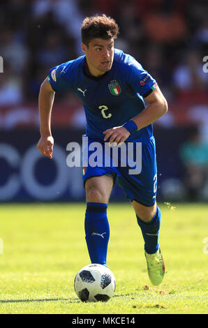 Italie U17's Alberto Barazzetta au cours de l'UEFA championnat U17, groupe une correspondance au stade de banques, Walsall. ASSOCIATION DE PRESSE Photo. Photo date : lundi 7 mai 2018. Voir l'ACTIVITÉ DE SOCCER U17 histoire de l'Angleterre. Crédit photo doit se lire : Mike Egerton/PA Wire. RESTRICTIONS : un usage éditorial uniquement. Pas d'utilisation commerciale. Banque D'Images