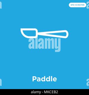 Icône vecteur Paddle isolé sur fond bleu, signe et symbole Illustration de Vecteur