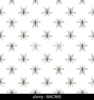 Moustique vecteur seamless pattern pour le design textile, papier peint, papier d'emballage ou de scrapbooking. Zika virus alerte contre le paludisme. Illustration de Vecteur