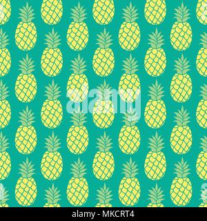 Fond vecteur d'ananas. Modèle sans couture d'ananas. L'Ananas textile pattern. La répétition d'ananas, d'arrière-plan coloré d'été textile ananas Illustration de Vecteur