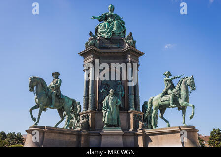 Monument de Maria Theresa Walburga Amalia Christina à Maria Theresa Square à Vienne, Autriche Banque D'Images