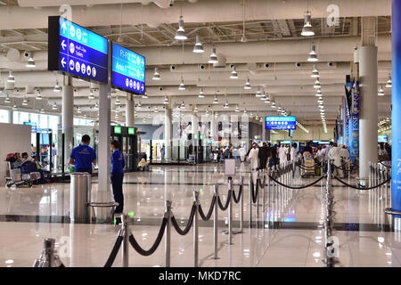 Dubaï, Émirats arabes unis - 10 avril. En 2018. L'intérieur du second terminal à l'aéroport. Banque D'Images