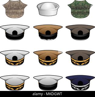 Chapeau militaire Vector Illustration Illustration de Vecteur