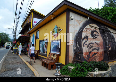 Oahu Hawaii surf shop Northshore Banque D'Images