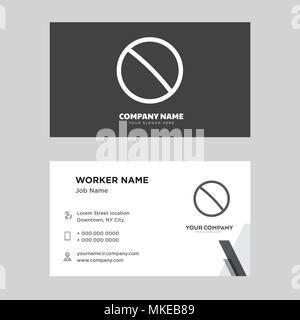 Modèle de conception de carte de visite d'interdiction, la visite de votre entreprise, vecteur d'identité horizontale moderne Illustration de Vecteur