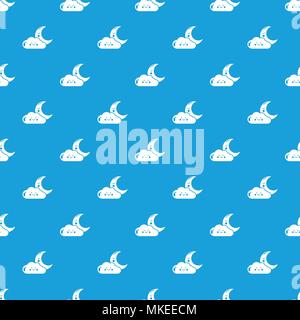 Lune et nuage bleu transparent vecteur modèle Illustration de Vecteur
