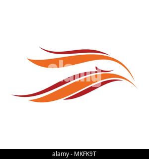 Résumé Les flammes Eagle Head Vector Graphic Design Logo Symbole Illustration de Vecteur