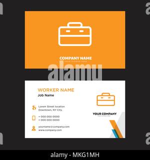 Valise business card design, la visite de votre entreprise, vecteur d'identité horizontale moderne Illustration de Vecteur