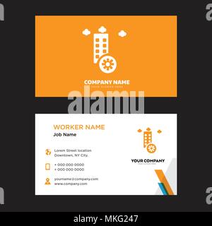 Modèle de conception de carte d'affaires en cas de catastrophe, la visite de votre entreprise, vecteur d'identité horizontale moderne Illustration de Vecteur
