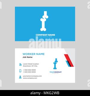 Carte de visite commune des os, modèle de conception de la visite de votre entreprise, vecteur d'identité horizontale moderne Illustration de Vecteur