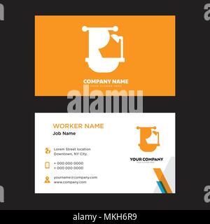 Baignoire design de carte d'affaire modèle, la visite de votre entreprise, vecteur d'identité horizontale moderne Illustration de Vecteur