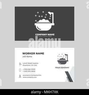 Baignoire design de carte d'affaire modèle, la visite de votre entreprise, vecteur d'identité horizontale moderne Illustration de Vecteur