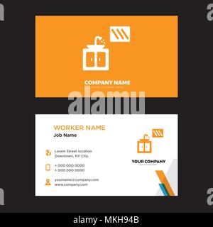Carte de visite modèle de conception de puits, la visite de votre entreprise, vecteur d'identité horizontale moderne Illustration de Vecteur