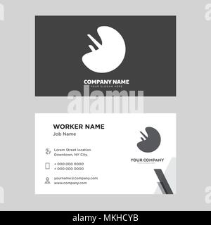 La rate humaine modèle de conception de carte de visite, la visite de votre entreprise, vecteur d'identité horizontale moderne Illustration de Vecteur