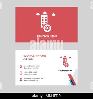 Modèle de conception de carte d'affaires en cas de catastrophe, la visite de votre entreprise, vecteur d'identité horizontale moderne Illustration de Vecteur