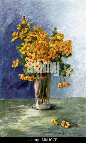 Fleurs sauvages en vase en verre Banque D'Images