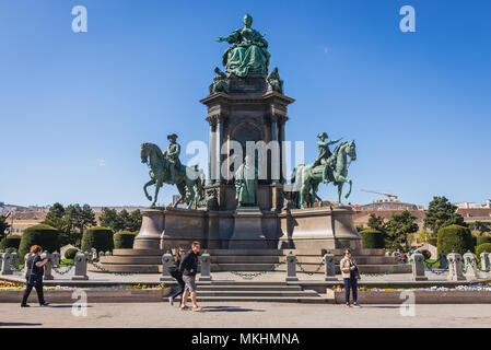 Monument de Maria Theresa Walburga Amalia Christina à Maria Theresa Square à Vienne, Autriche Banque D'Images