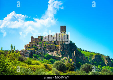 Craco vieille ville fantôme, film populaire emplacement. Matera Basilicate, dans le sud de l'Italie, l'Europe. Banque D'Images