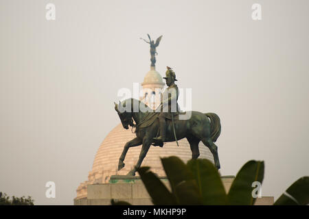 New Delhi - Inde - 28 janvier 2018. Le monument mémorial Victoria est un grand bâtiment de marbre à Kolkata, Bengale occidental, Inde. Banque D'Images